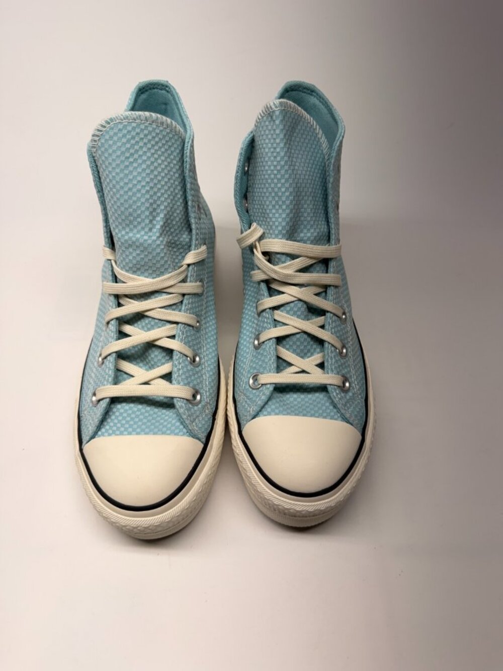 Converse Women's Chuck Taylor All Star Lift Checkered Infinity pool Blue Sz 9 - Picture 2 of 8
